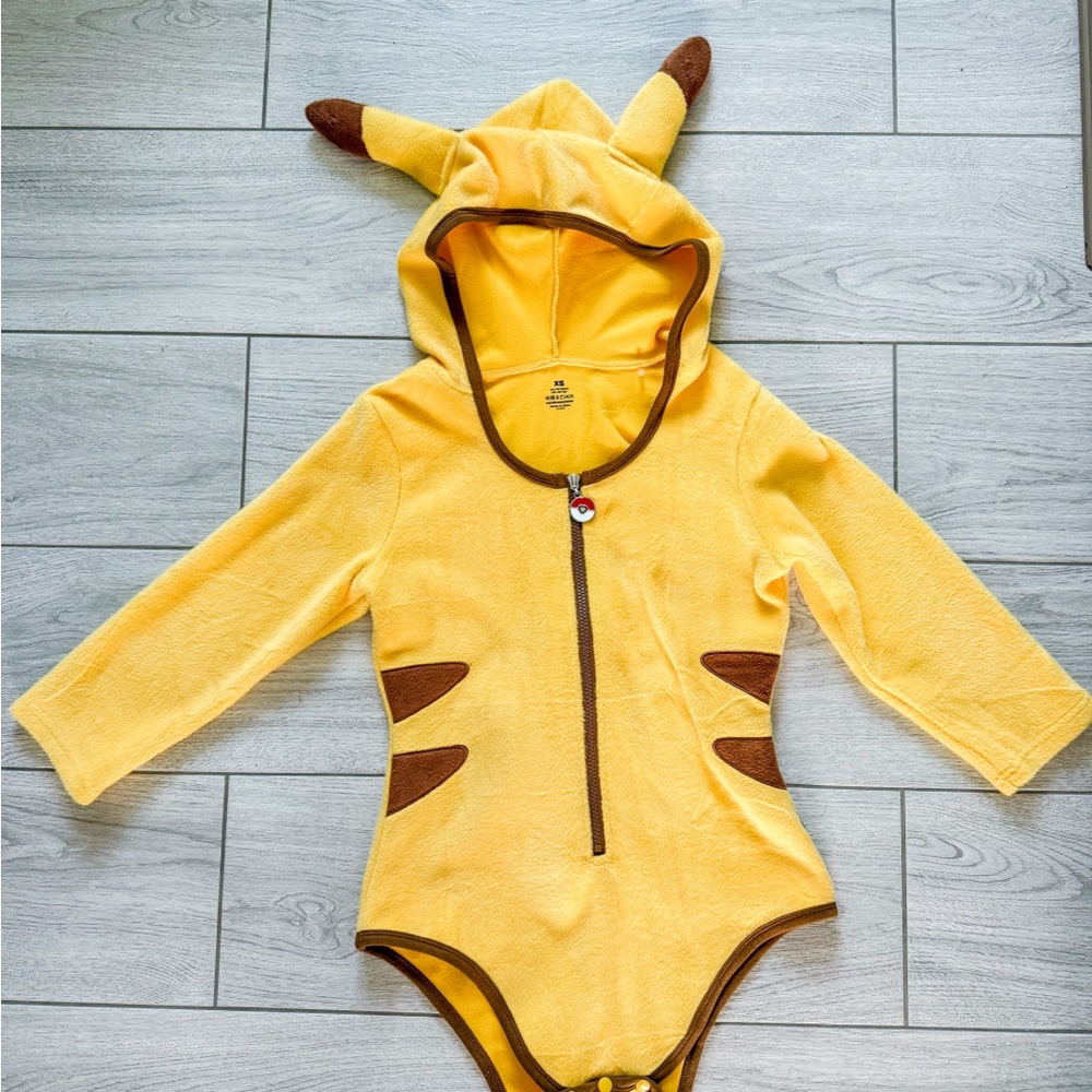 Pokemon Pikachu Yellow Brown Bodysuit